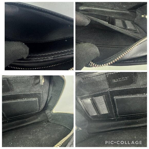 Authentic Bally Black Leather Zip-Around Organizer/Wallet Men's Wristlet - Picture 12 of 13